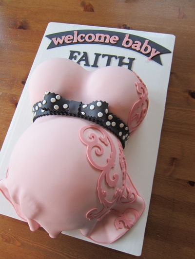 Pregnant Belly - Baby Shower Cake