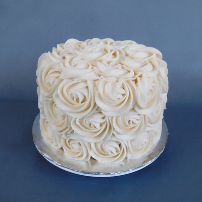 White Rose Swirl Cake