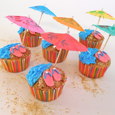 Tropical Beach Cupcakes