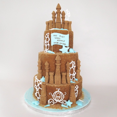 Sandcastle Cake bridal shower cake